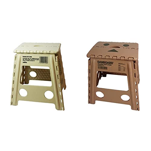 WHATNOT(ワットノット) 折りたたみチェア サンド フォールディング ステップ スツール アウトドア 椅子 踏み台 脚立 折り畳みチェア FSS-M-SB&【Amazon.co.jp限定】WHATNOT(ワットノット) 折りたたみチェア ダンボー フォールディング ステップ スツール アウトドア 椅子 踏み台 脚立 折り畳みチェア FSS-M-DB【セット買い】